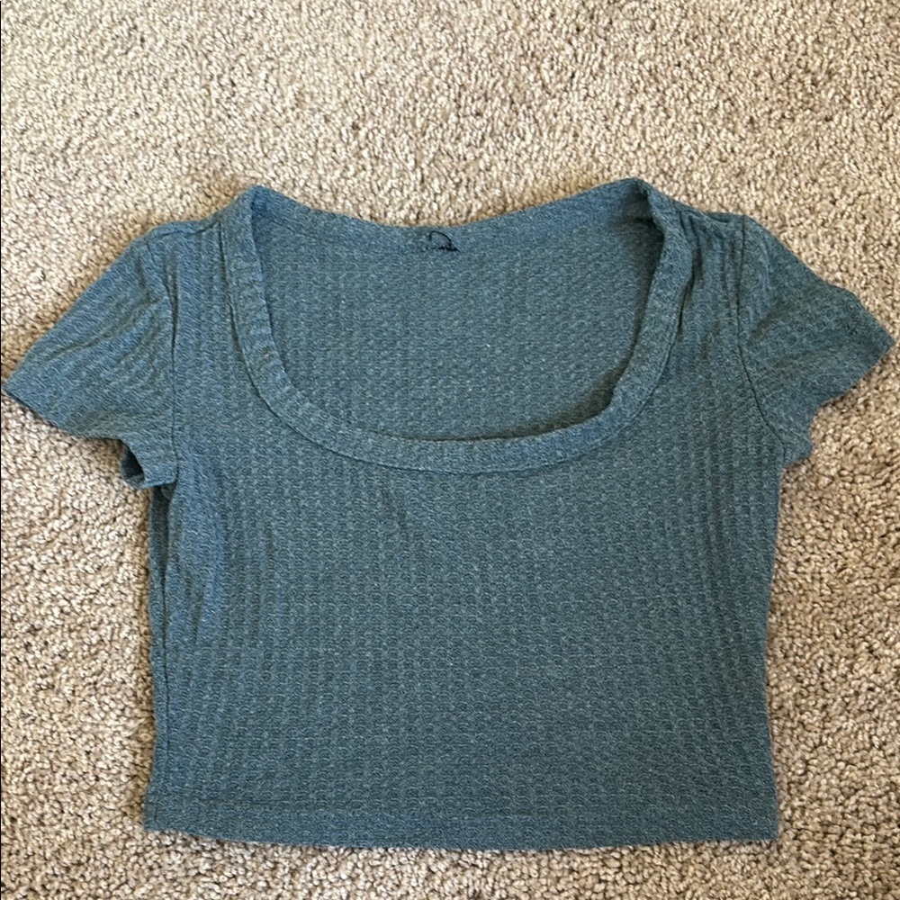 Women's Teal Scoop Neck Top